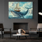 Whale And Girl Canvas Painting, Voyage On The Whale Wall Art Decor, Poster Gift To Decor House Or Office