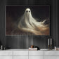 Halloween Ghost Canvas Painting, The Quiet Spirit That Never Left Spooky Season Wall Art Decor, Halloween Poster Gift For Ghost Lover