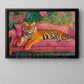 Relax Tiger Canvas Painting, Exotic Jungle King Wall Art Decor, Poster Gift For Tiger Lovers
