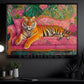 Relax Tiger Canvas Painting, Exotic Jungle King Wall Art Decor, Poster Gift For Tiger Lovers