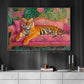 Relax Tiger Canvas Painting, Exotic Jungle King Wall Art Decor, Poster Gift For Tiger Lovers