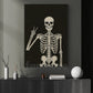 Halloween Skeleton Canvas Painting, Peace Out Skeleton Wall Art Decor, Spooky Season Poster Gift For Skeleton Lover