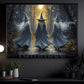 Halloween Witch Canvas Painting, Moonlit Witches Walk Spooky Season Wall Art Decor, Poster Gift To Decor House Or Office