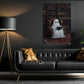 Halloween Boo Book Canvas Painting, Ghost In The Library Wall Art Decor, Spooky Season Poster Gift For Ghost Lovers, Book Lovers