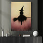Halloween Witch Canvas Painting, Twilight Witch Wall Art Decor, Spooky Season Poster Gift For Witch Lovers