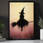 Halloween Witch Canvas Painting, Twilight Witch Wall Art Decor, Spooky Season Poster Gift For Witch Lovers
