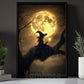 Halloween Witch Canvas Painting, Mystical Witch At Night Wall Art Decor Spooky Season Poster Gift For Witch Lovers