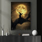 Halloween Witch Canvas Painting, Mystical Witch At Night Wall Art Decor Spooky Season Poster Gift For Witch Lovers