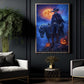 Realistic Halloween Ghost Cowboy Canvas Painting, Skeleton Cowboy With Horse Wall Art Decor, Spooky Season Poster Gift For Cowboy, Skeleton Lovers