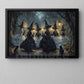 Halloween Witch Canvas Painting, Enchanted Witches Night Digital Oil Wall Art Decor, Spooky Season Poster Gift To Decor House Or Office