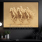 Halloween Ghost Horse Canvas Painting, Ghost Riders Crossing The Desert Sands Wall Art Decor, Spooky Season Poster Gift For Horse Lovers