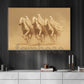 Halloween Ghost Horse Canvas Painting, Ghost Riders Crossing The Desert Sands Wall Art Decor, Spooky Season Poster Gift For Horse Lovers