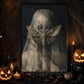 Gothic Halloween Moth Canvas Painting, Moth Veiled Woman Wall Art Decor, Spooky Season Poster Gift To Decor House Or Office