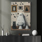 Halloween Boo Toilet Cat Canvas Painting, Even Ghosts Need A Break Wall Art Decor, Spooky Season Poster Gift For Ghost Lovers, Toilet Lovers