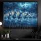 Halloween Ghost Horse Canvas Painting, Lantern Ride Of The Forgotten Wall Art Decor, Spooky Season Poster Gift For Ghost Lovers
