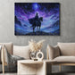 Halloween Horse Witch Canvas Painting, The Witch And The Midnight Steed Wall Art Decor, Spooky Season Poster Gift For Horse Lovers