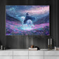 Halloween Witch Riding Horse Canvas Painting, The Witch Of The Starlight Fields Wall Art Decor, Spooky Season Poster Gift For Witch Lovers, Horse Riding Lovers