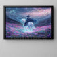 Halloween Witch Riding Horse Canvas Painting, The Witch Of The Starlight Fields Wall Art Decor, Spooky Season Poster Gift For Witch Lovers, Horse Riding Lovers