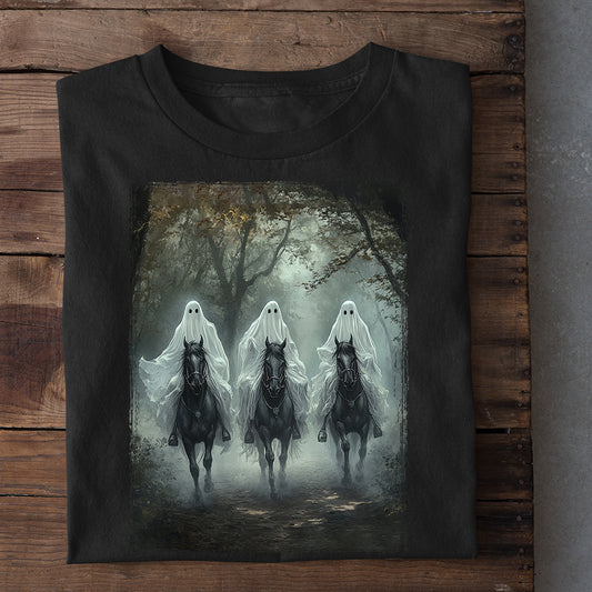 Halloween Boo Riding Horse T-shirt, The Silent Riders Tees Spooky Season Gift For Horse Riding Lovers (Copy)