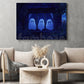 Halloween Ghost Canvas Painting, Ghosts In The Window Wall Art Decor, Spooky Season Poster Gift For Ghost Lovers