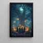 Halloween Witch Canvas Painting, Full Moon Witches Gathering Wall Art Decor, Spooky Season Poster Gift For Witch Lovers
