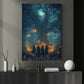 Halloween Witch Canvas Painting, Full Moon Witches Gathering Wall Art Decor, Spooky Season Poster Gift For Witch Lovers