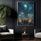 Halloween Witch Canvas Painting, Full Moon Witches Gathering Wall Art Decor, Spooky Season Poster Gift For Witch Lovers