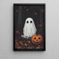 Halloween Boo Canvas Painting, Ghost & Jack Wall Art Decor, Spooky Season Poster Gift For Ghost Lovers