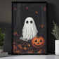 Halloween Boo Canvas Painting, Ghost & Jack Wall Art Decor, Spooky Season Poster Gift For Ghost Lovers