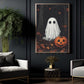 Halloween Boo Canvas Painting, Ghost & Jack Wall Art Decor, Spooky Season Poster Gift For Ghost Lovers