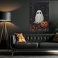 Halloween Boo Canvas Painting, Ghost & Jack Wall Art Decor, Spooky Season Poster Gift For Ghost Lovers