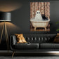 Halloween Boo Cat Canvas Painting, Witch’s Cat & Ghost Soak Wall Art Decor, Spooky Season Poster Gift For Ghost Lovers, Cat Lovers