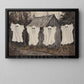 Halloween Ghost Canvas Painting, Laundry Day For Ghosts Wall Art Decor, Spooky Season Poster Gift For Ghost Lovers