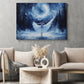 Halloween Witch Ballet Canvas Painting, Graceful Magical Ballet Witch Wall Art Decor, Spooky Season Poster Gift For Witch Lovers, Ballet Lovers