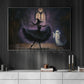 Halloween Witch Ballet Canvas Painting, Phantom Ballet Wall Art Decor, Spooky Season Poster Gift For Ballet Lovers