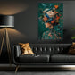 Mystical Canvas Painting, Floral Crowned Lady Wall Art Decor, Poster Gift To Decor House Or Office