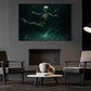 Halloween Skeleton Gymnastic Canvas Painting, Haunted Gymnast Wall Art Decor, Spooky Season Poster Gift For Gymnastic Lovers