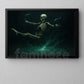 Halloween Skeleton Gymnastic Canvas Painting, Haunted Gymnast Wall Art Decor, Spooky Season Poster Gift For Gymnastic Lovers