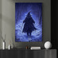 Halloween Skiing Witch Canvas Painting, Frozen Enchantress Wall Art Decor, Spooky Season Poster Gift For Skiing Lovers