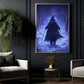 Halloween Skiing Witch Canvas Painting, Frozen Enchantress Wall Art Decor, Spooky Season Poster Gift For Skiing Lovers