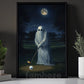 Halloween Golf Boo Canvas Painting, Haunted Golf Night Wall Art Decor, Spooky Season Poster Gift For Golf Lovers