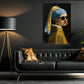 Funny Parody Oil Canvas Painting, Vermeer Parody Wall Art Decor, Poster Gift To Decor House Or Office
