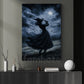 Halloween Golf Witch Canvas Painting, Night Witch Golfer Wall Art Decor, Spooky Season Poster Gift For Golf Lovers