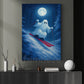 Halloween Skiing Boo Canvas Painting, Ski Of The Damned Wall Art Decor, Spooky Season Poster Gift For Skiing Lovers