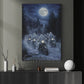 Halloween Ghost Motorcycle Canvas Painting, Ghost Rally Wall Art Decor, Spooky Season Poster Gift For Biker