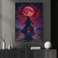 Halloween Witch Motocycle Canvas Painting, Witch Of The Wasteland Wall Art Decor, Spooky Season Poster Gift For Biker