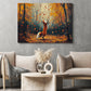 Whimsical Autumn Fox Canvas Painting, Dancing Fox In Fall Forest Wall Art Decor, Poster Gift For Fox Lovers
