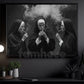 Funny Nun Canvas Painting, Smoking Nuns Dark Humor Wall Art Decor, Poster Gift For Nun Lovers