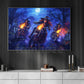 Halloween Witch Motorcycle Canvas Painting, Ride Of The Damned Wall Art Decor, Spooky Season Poster Gift For Biker