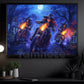 Halloween Witch Motorcycle Canvas Painting, Ride Of The Damned Wall Art Decor, Spooky Season Poster Gift For Biker